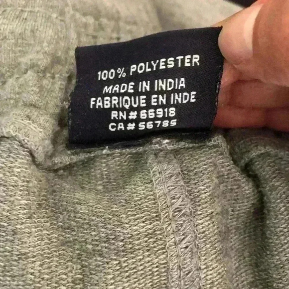 Vtg Phat Farm Gray Black Cuffed Sweat pants Joggers Waist String Medium - Picture 10 of 10